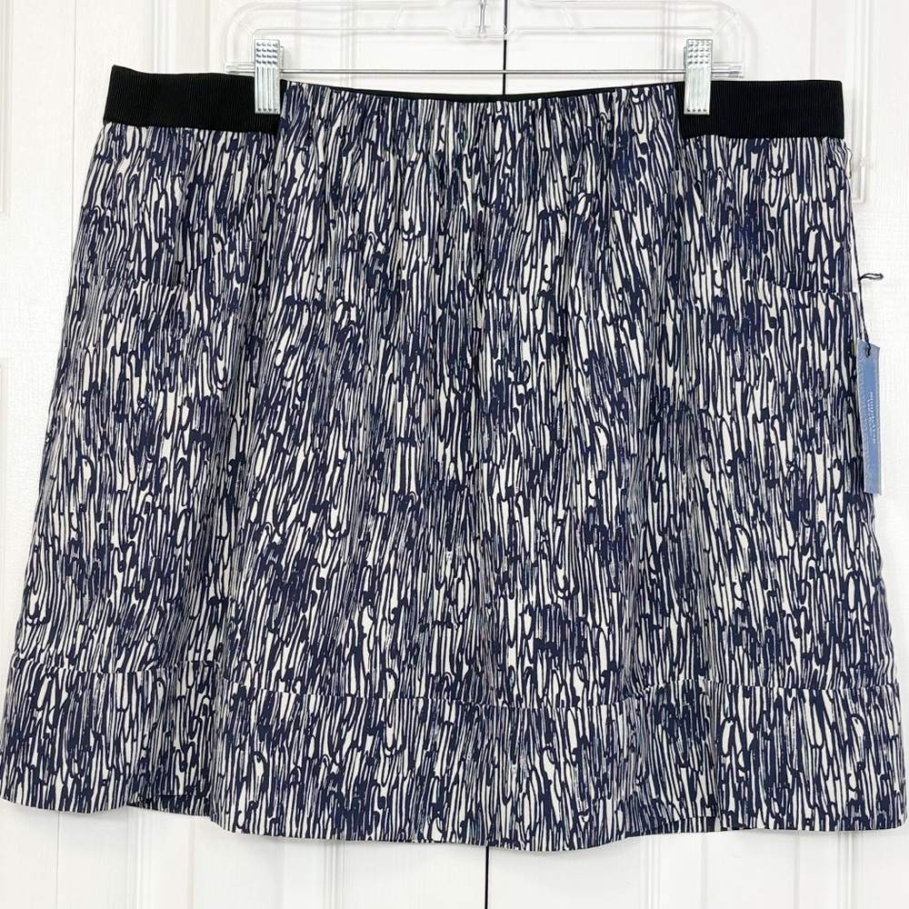 NWT Simply Vera Vera Wang Geo Oval Print Stretch Pull-On Mini Skirt XL